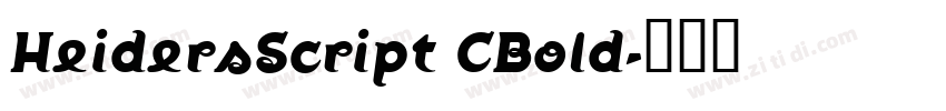 HeidersScript CBold字体转换